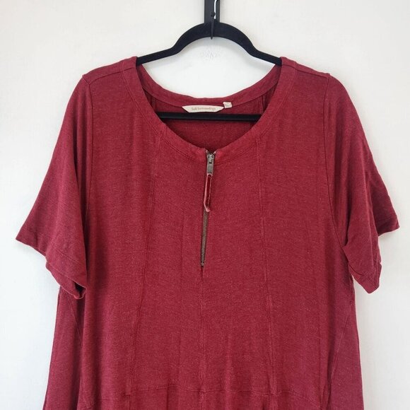 Soft Surroundings Maroon Red Stretch Jersey Knit Shift Dress Tunic XL Tall (TXL) - Picture 3 of 8